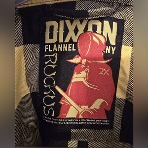 Dixxon Ruckus Men's Flannel Shirt, Wu-Tang Clan, Size 2X